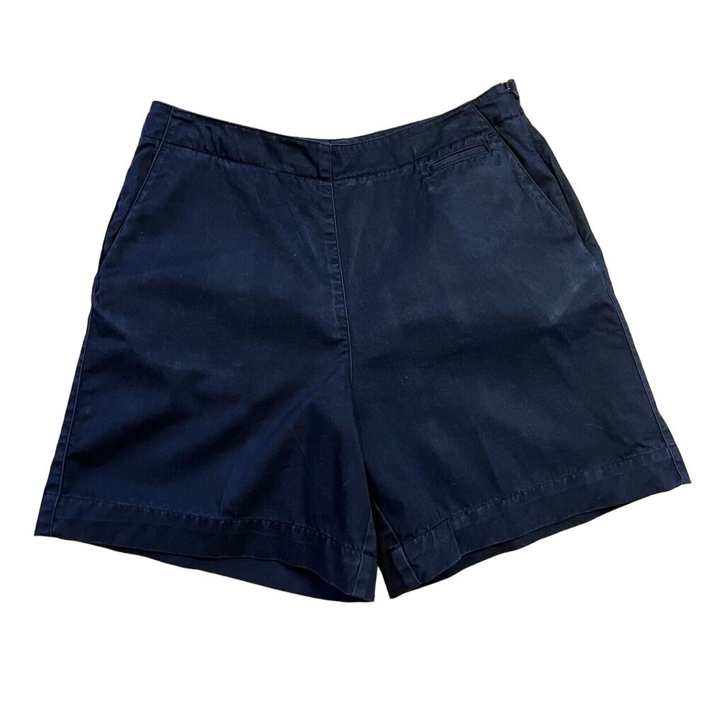 Talbots Womens Shorts Petites Size 12P Black 100% Cotton, Golf